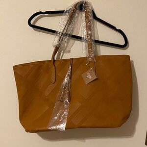 NWT ULTA Beauty Cognac Brown Tote Bag with Tassel Accent